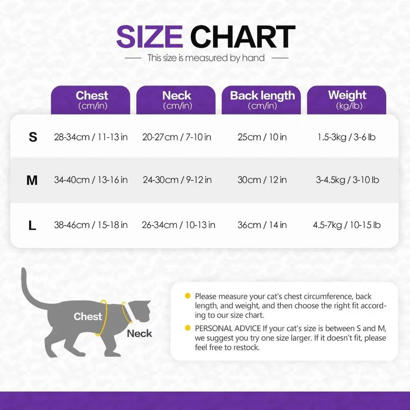 Breathable Pet Recovery Suit Soft Cotton High Elastic Cat Sterilization Clothes Adjustable Anti-Licking Weaning Jumpsuit