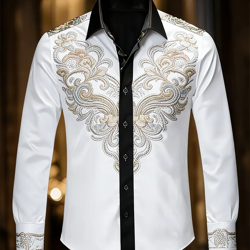 New 11 color men's long sleeved lapel shirt | SAMAG