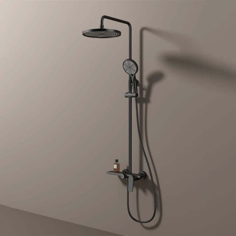 Golden Shower Set Bathroom Multi Function Spout Mixer With Shower Hand Hotel Apartment Bathtub Booster Shower Systems Set