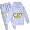 3-12 Years Spring Autumn Football CR7 Print Hoodie+Pants | SAMAG