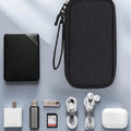 Waterproof Portable Travel Storage Set Including 8 Packing Cubes & Electronic Cable Organizer Pouches, Durable Carry Bag for Charger, Phone, Earphone and Travel Accessories, Black