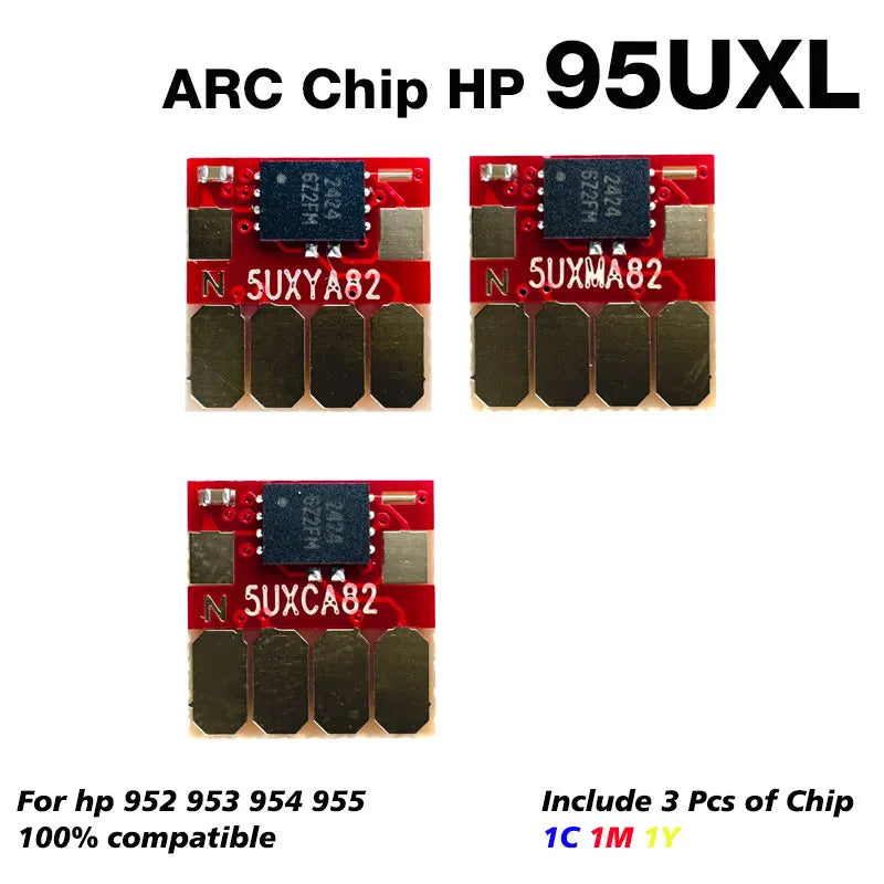ARC Chip New 95U 952 953 954 955XL Cartridge For HP OfficeJet Pro 7740 8710 8715 8720 8730 8210 Compatible Printer Refill CISS