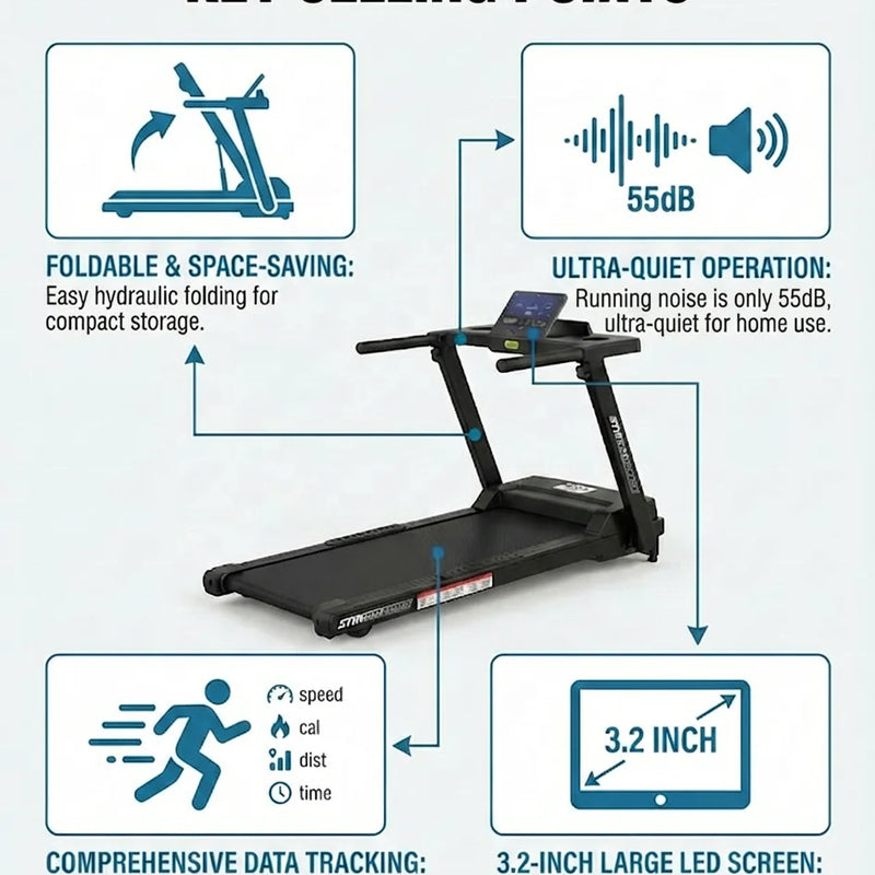Standard Configuration Best Folding Treadmill Smart | SAMAG