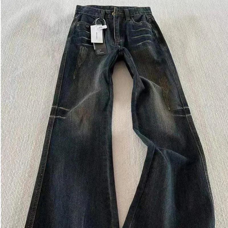 Classic Retro Flare Denim Men's Jeans Bootcut Stretch | SAMAG