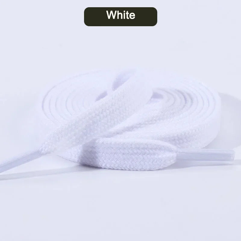Cotton Shoelaces 1CM Width Flat Shoe laces Tennis Sneakers Shoelace 80/100/120/140/160CM Laces for Shoes Accesories 1Pair