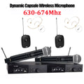 SLXD Microfone 500/600/800MHZ Wireless Microphone System 4pin Headset KSM8/Beta58 Professional Audio Equipment For Stage Karaoke