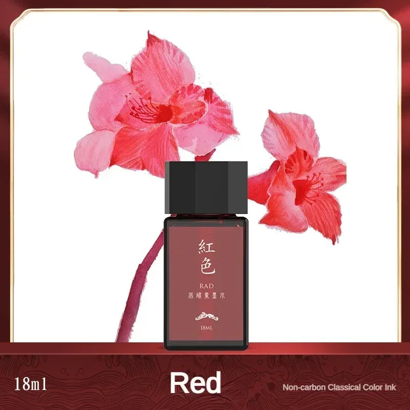 HONGDIAN 70/60/18ml Fountain Pen Ink High Quality Color Ink Glass Bottled Ink Refill Cartridge Stationery Office School Supplies