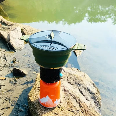 Silicone Folding Camping Kettle Pan Pot Portable | SAMAG