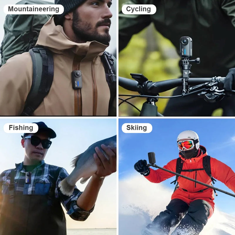 SJCAM C110 Thumb Camera 4K Waterproof 30m with Case EIS Action Camera for Vlogging Skiing Cycling Hiking Fishing Outdoor Sport