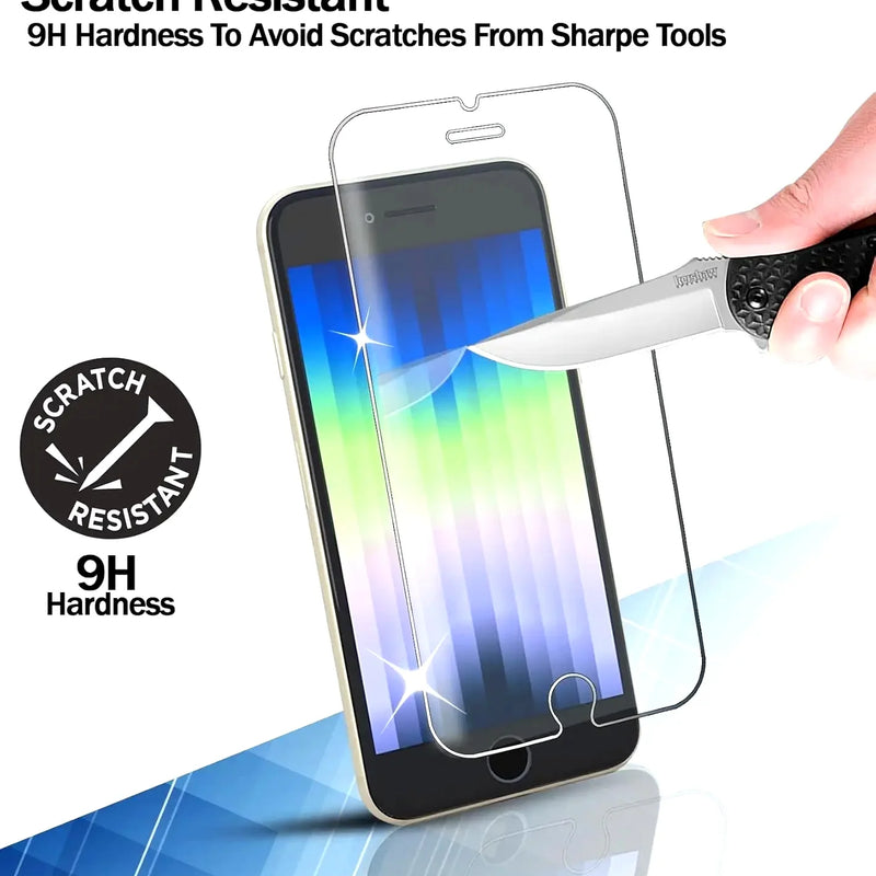 4Pcs Full Cover Tempered Glass For iPhone 6 6S 7 8 Plus Screen Protector For iPhone Se2020 2022 Glass