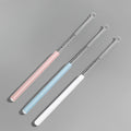 Telescopic Cat Wand Toys with Replaceable Heads - Set of 3 Pastel Color Interactive Teaser Wands for Play