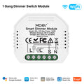 MOES Tuya WiFi/Zigbee Smart Switch Module Light Control Dimmer Curtain 1%-100% Voice Control Work with Alexa Google Home RF433