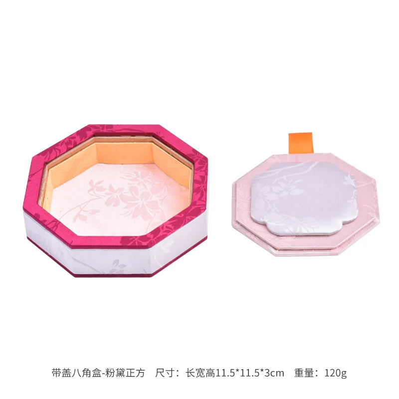 Luxury Chinese Vintage Silk Wooden Jewelry Box, Countertop Display Tray for Perfume Ring Bracelet, Velvet Gemstone Jade Storage