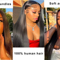 V Beauty Straight Human Hair Bundles Raw Human Hair Extensions Double Drawn 16A Grade Vietnamese Human Hair Virgin Unprocessed