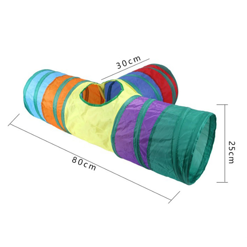 Cat Tunnel Collapsible Crawl Tube Agility Trainer Cats Hole Toy