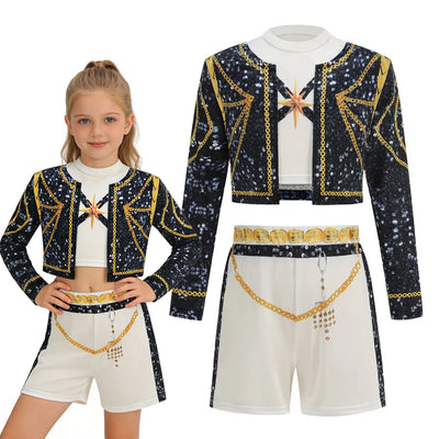 Girls Cosplay Fashion Coat Vest Pant Set Popular Stage | SAMAG