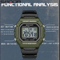 SANDA 2156 Fashion Mens Watch Military Water Resistant Sport Watches Army Big Dial Led Digital - Visuel 4 | SAMAG
