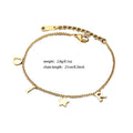 EVISPOL New Fashion Letter Star Pendant Bracelet for Woman Vintage Stainless Steel Bracelet Luxury Jewelry Gifts