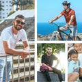 Summer Men's Letter Eclipse Landscape Printed Round Neck T-shirt High End Luxury Neutral 100% Cotton Soft Short Sleeve