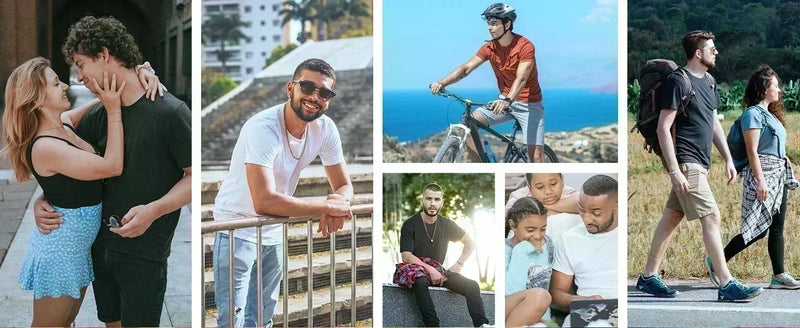 Summer Men's Letter Eclipse Landscape Printed Round Neck T-shirt High End Luxury Neutral 100% Cotton Soft Short Sleeve
