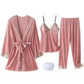 New Velour Pajama Suit Women Robe Nightgown Set Sleepwear | SAMAG