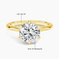SDOOU Elegant 14K Gold Filled Six Claw Solitaire Moissanite Ring 1/2/3ct D VVS1 Round Cut  Everyday Wear Jewelry Gift for Women