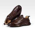 2026 new arrival Fashion Crocodile Belly Skin causal shoes men,male Genuine leather Sneakers 018