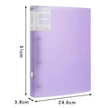 Clear Colors A4 Binder 4-Ring Folder For Documents Organizer Large Capacity A4 File Binder Cover