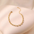 Hot luxury 18k Gold Filled creative Chain Bracelets for Women fashion Wedding accessories Party Gifts designer jewelry 18+4cm