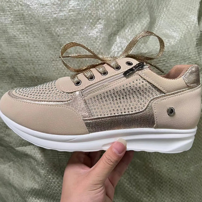 New Women's Wedge Sneakers Lightweight Womens Vulcanized Shoes Breathable Shoes Female Shoes Wear-resistant Zapatillas De Mujer