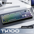 Xunfox TK100 Bluetooth Wireless Dual-Mode Keyboard Desktop Laptop Office E-Sports Gaming RGB Light Effect Charging Robot Feel