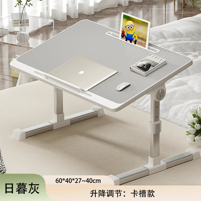 Ai Mu Xianshen Laptop Desk Foldable Bed Table Adjustable Computer Desk Office Children's Study Desk Bedroom Living Room Desk
