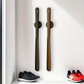 1pc 50cm Wooden Magnetic Beech Shoe Horn Long-handled Shoe Wearing Tool for Home Use with Drill-free Magnetic Base Shoe Horn