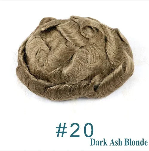 Super Ultra Thin Skin 0.02mm 80-100%Density Men Toupee Brown Black 210# Human Hair System Undetectable Natural Hairline Prosthes