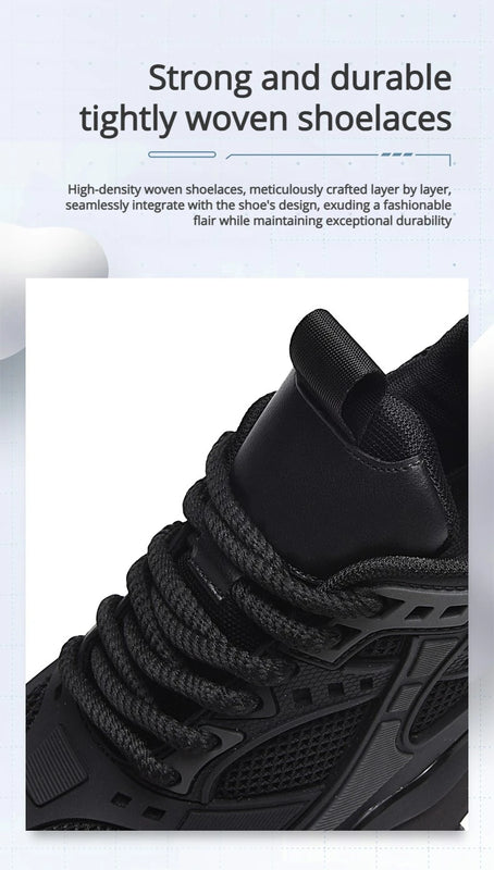 High-quality Large-sized Round-toed Thick-soled Height-increasing Shock-absorbing and Low-top New Casual Sports Shoes