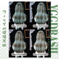 28Inch Lolita Style Mint Chocolate Synthetic Wigs with Bangs Long Natural Straight Hair Wig For Women Cosplay Heat Resistant
