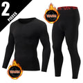 2 Pieces Of Spring New Men's Solid Color Base Suit Comfortable Round Neck Long Sleeved Top T-shirt Color Elastic Waist Pants