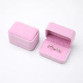 Personalized Flannel Ring Box - Custom Initials & Date, Custom Engagement Ring Box Wedding Jewelry Box, Elegant Jewelry Box