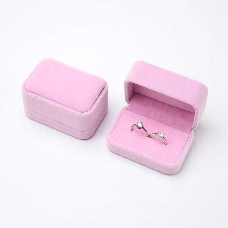 Personalized Flannel Ring Box - Custom Initials & Date, Custom Engagement Ring Box Wedding Jewelry Box, Elegant Jewelry Box