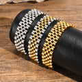 15MM Chunky Watch Band Bracelets for Men,19CM Magnetic Stainless Steel Links Wristband,Stylish Jewelry Gifts for Dad Husband Son