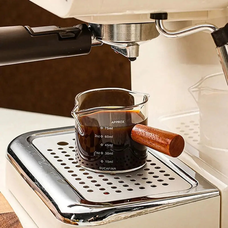 Creativity 75ml Espresso Measuring Cup Double/Single Mouth Heat-resisting Glass Kitchen Tool Measure Mug Clear Kitchen Mug