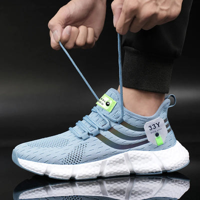 Women Sneakers Mesh Breathable White Running Platform | SAMAG