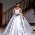 South African Wedding Dresses Black Girls Ball Gown Long - View 2 | SAMAG