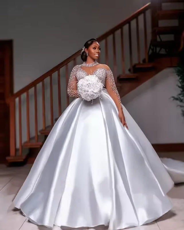 South African Wedding Dresses Black Girls Ball Gown Long - View 2 | SAMAG