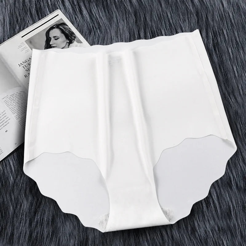 3Pcs/Lot High Waist Panties Women Ice Silk Seamless Underwear Invisible Hip Lift Briefs Girls Underpants Female Sexy Lingeries