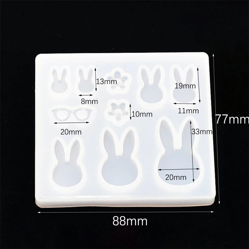SNASAN Cute Beads Cube Triangle Silicone Mold For Jewelry Earrings Pendant Making Resin UV Epoxy Resin Molds Crafts DIY Tool