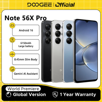 DOOGEE Note56 X PRO Mobile Phone 8.45mm Slim Body 6150mAh | SAMAG