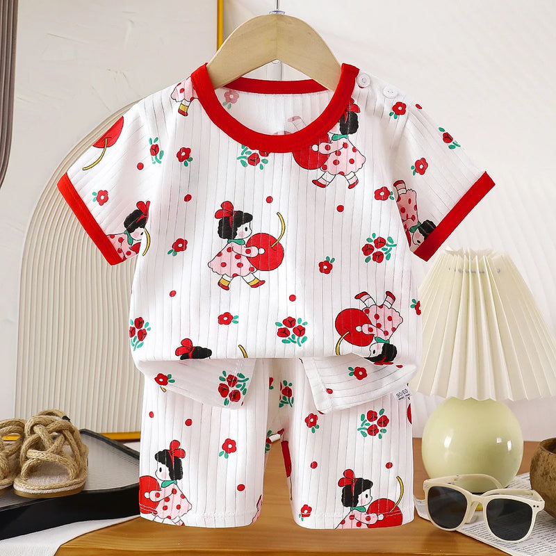 Children Clothing Set Child T-shirt Suit Summer Cotton | SAMAG