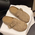 Summer Outdoor Women's Chunky Sole Mules 2026 New Arrival Slip On Closed Toe Hole Sandals Casual Clog Slippers