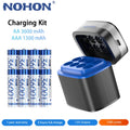 NEW Nohon Rechargeable Battery 1.5V AA 3600mWh AAA 1300mWh Original Li Batteries With Charger for Clock Video Radio Game Camera